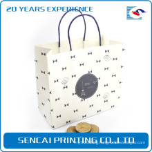 Free sample White Craft Paper Bag With Twisted Paper Handle